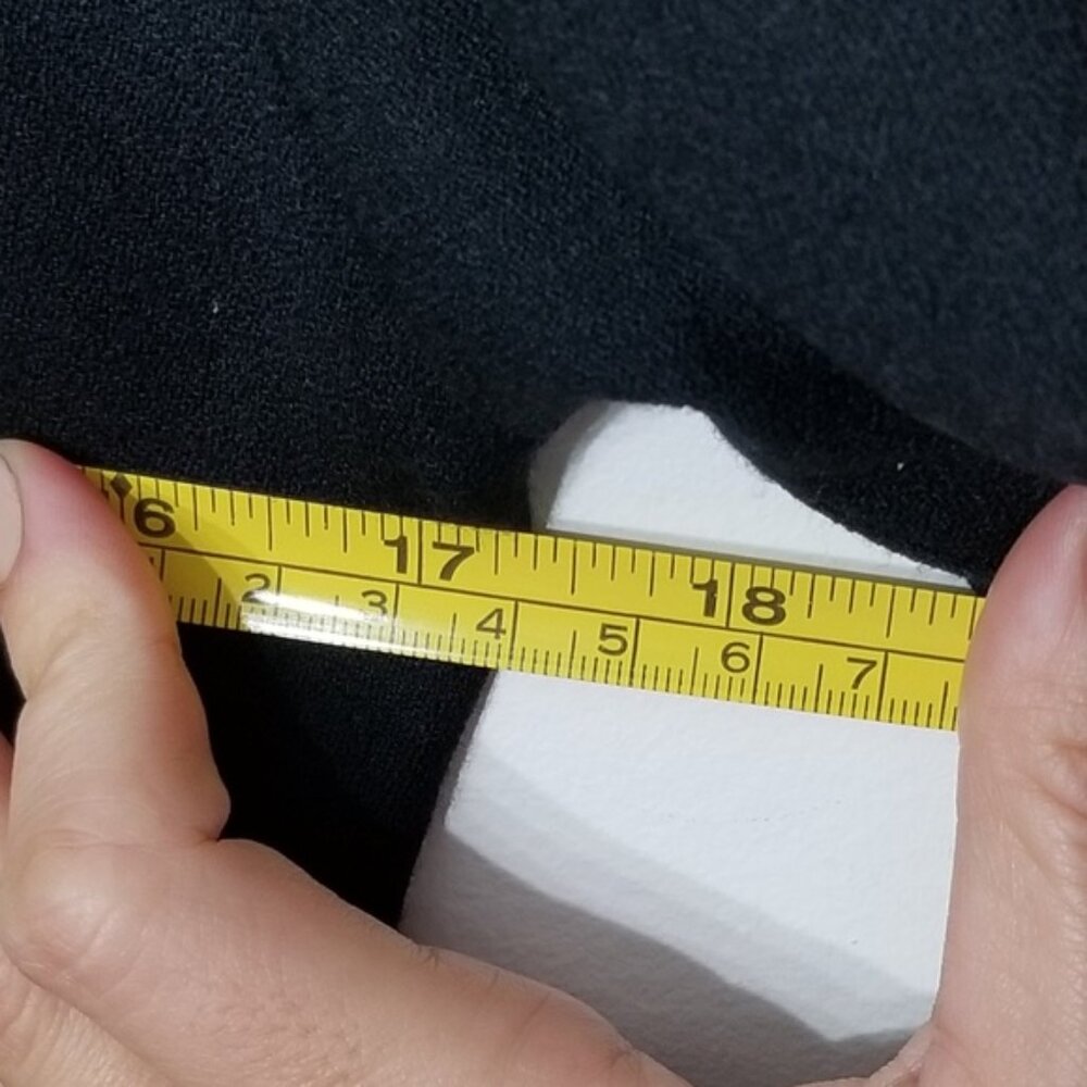 Nicole Neault Vintage Black Retro 100% Wool Bucklet Long Sleeve 80's Dress - Picture 9 of 9